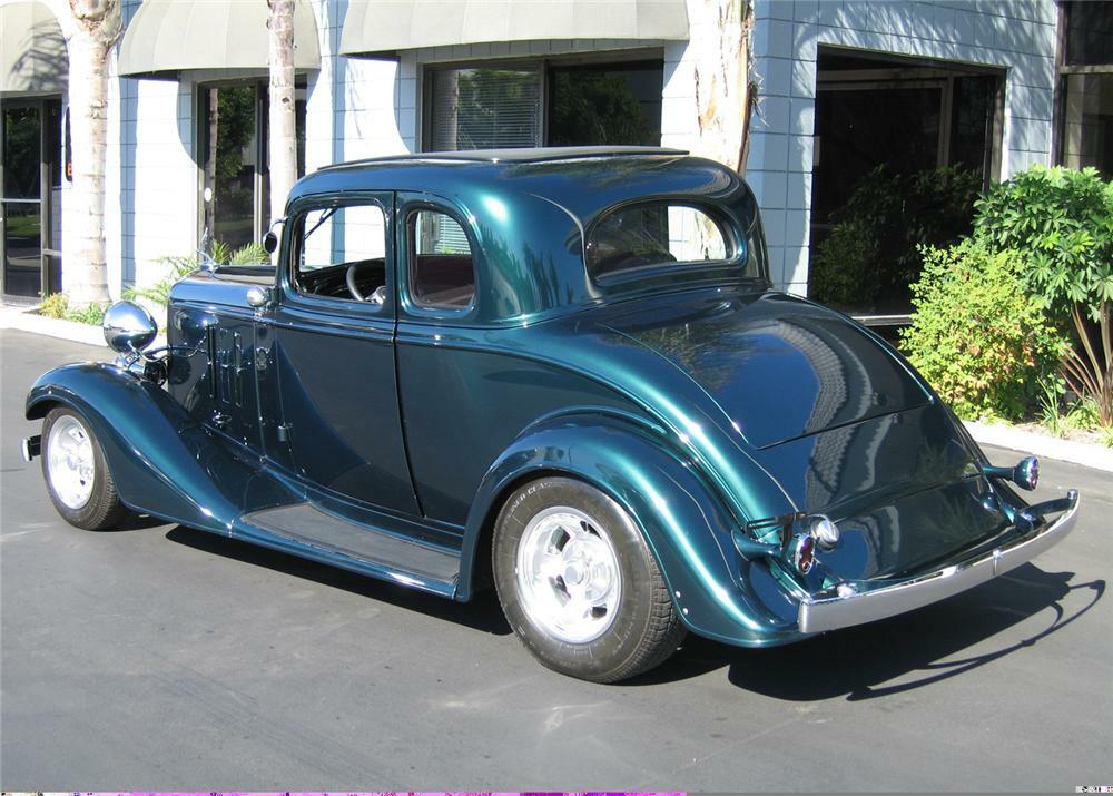 1933 CHEVROLET 5 WINDOW CUSTOM 2 DOOR COUPE - Rear 3/4 - 62010