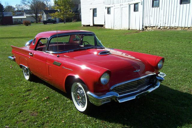 1957 FORD THUNDERBIRD CONVERTIBLE - Front 3/4 - 64276