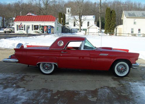 1957 FORD THUNDERBIRD CONVERTIBLE - Side Profile - 64276