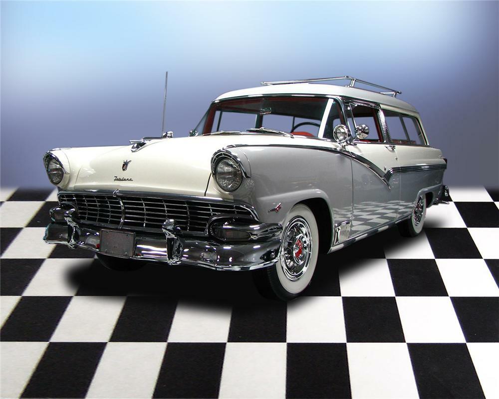 1956 FORD PARKLANE 2 DOOR STATION WAGON - Front 3/4 - 66051