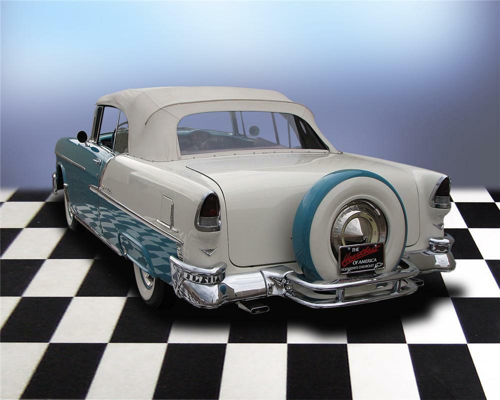 1955 CHEVROLET BEL AIR CONVERTIBLE - Rear 3/4 - 66052