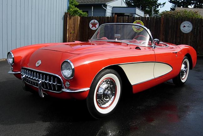 1957 CHEVROLET CORVETTE CONVERTIBLE - Front 3/4 - 66132