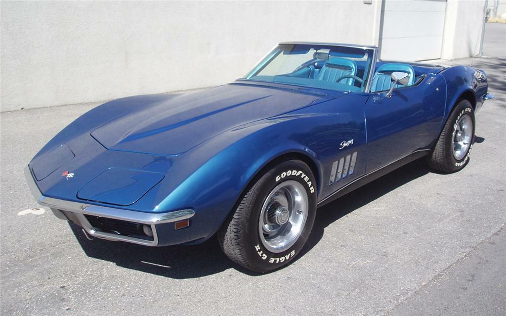 1969 CHEVROLET CORVETTE CONVERTIBLE - Front 3/4 - 66202