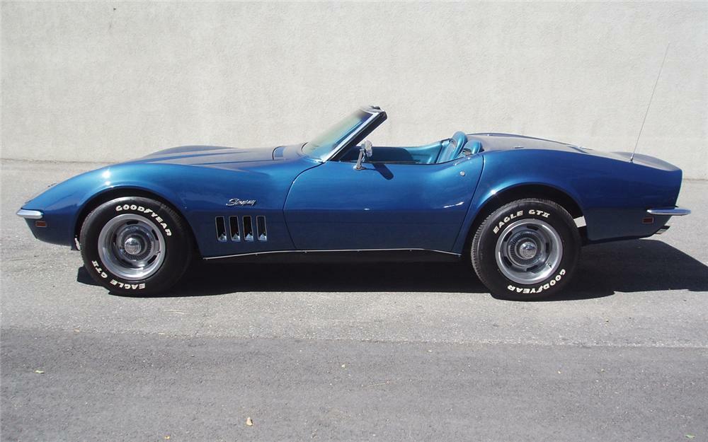 1969 CHEVROLET CORVETTE CONVERTIBLE - Side Profile - 66202