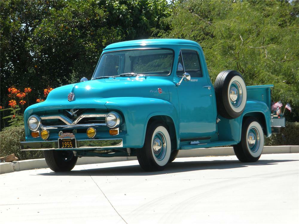 1955 FORD F-100 PICKUP - Front 3/4 - 66361