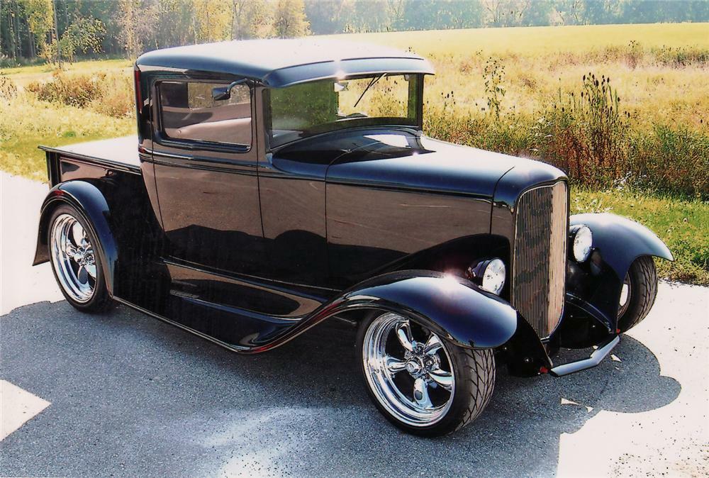 1930 FORD MODEL A CUSTOM PICKUP - Front 3/4 - 70848