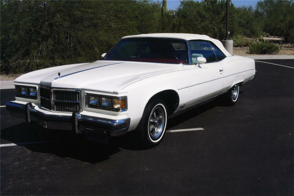 1975 Pontiac Grandville Brougham 2 Door Convertible 1975 Pontiac Grandville Brougham 2 Door Convertible Front 3 4 70877