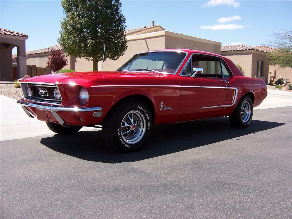1968 FORD MUSTANG COUPE - Front 3/4 - 71089.