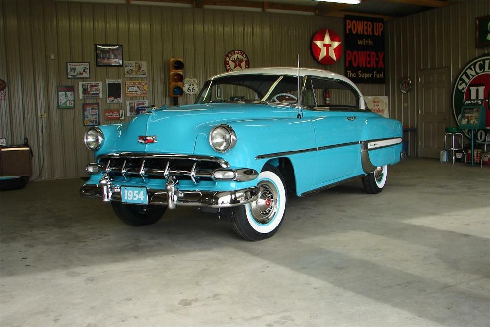 1954 CHEVROLET BEL AIR 2 DOOR HARDTOP SPORTS COUPE - Front 3/4 - 75417