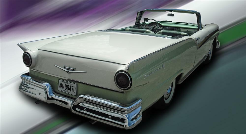 1957 FORD FAIRLANE 500 SKYLINER RETRACTABLE - Rear 3/4 - 79146