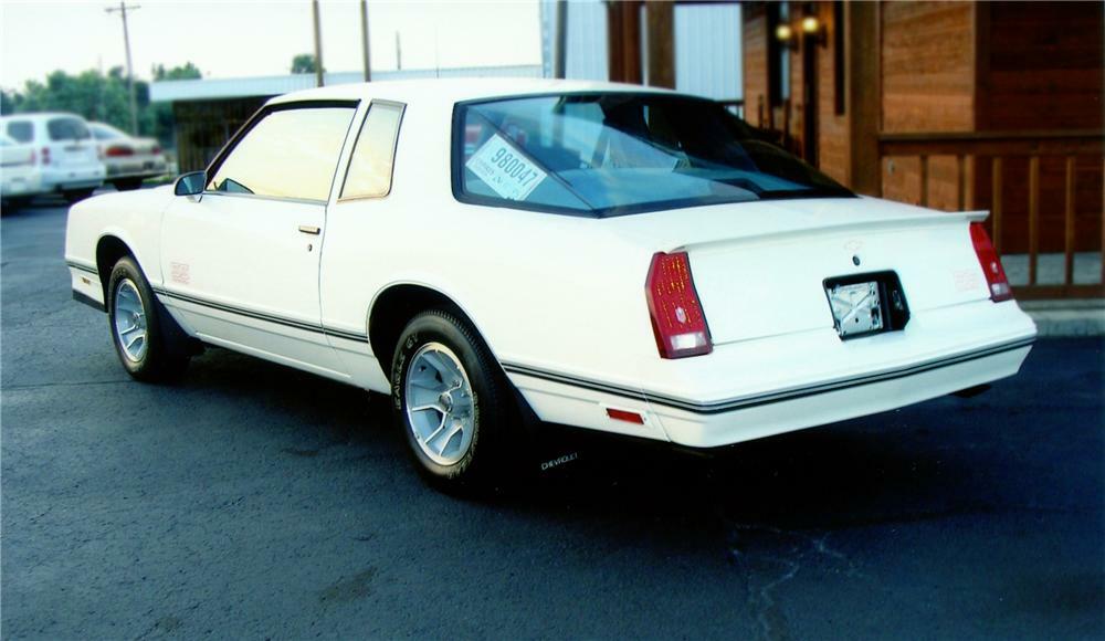 1987 CHEVROLET MONTE CARLO SS AERO COUPE - Rear 3/4 - 79236