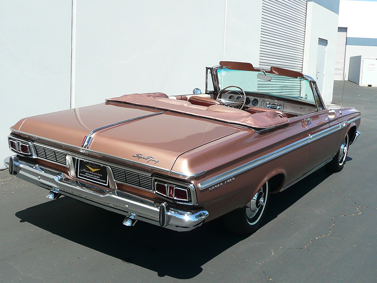 1964 PLYMOUTH SPORT FURY CONVERTIBLE - Rear 3/4 - 80987