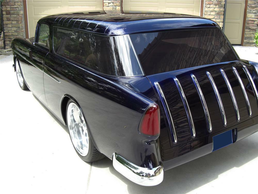 1955 CHEVROLET NOMAD 2 DOOR CUSTOM STATION WAGON - Rear 3/4 - 81083
