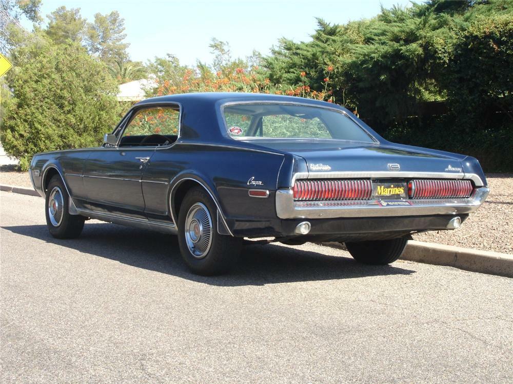 1968 MERCURY COUGAR 2 DOOR HARDTOP - Rear 3/4 - 81272