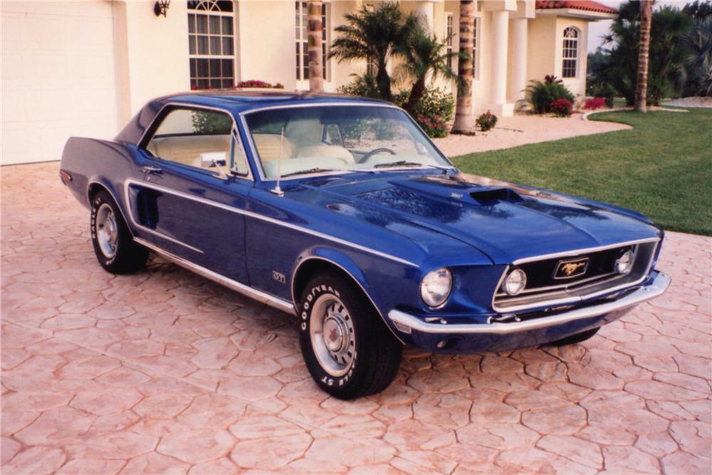 1968 Ford Mustang Gt Custom 2 Door Hardtop