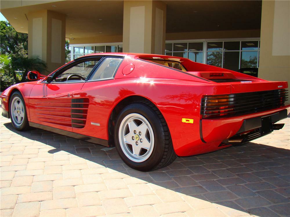 1988 FERRARI TESTAROSSA 2 DOOR COUPE - Rear 3/4 - 89040