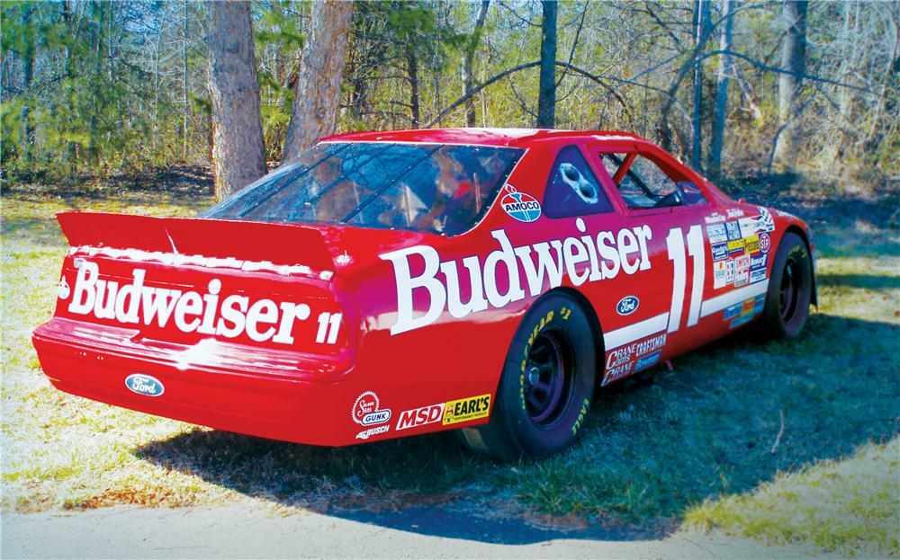 1992 FORD THUNDERBIRD BUDWEISER #11 NASCAR - Rear 3/4 - 89067