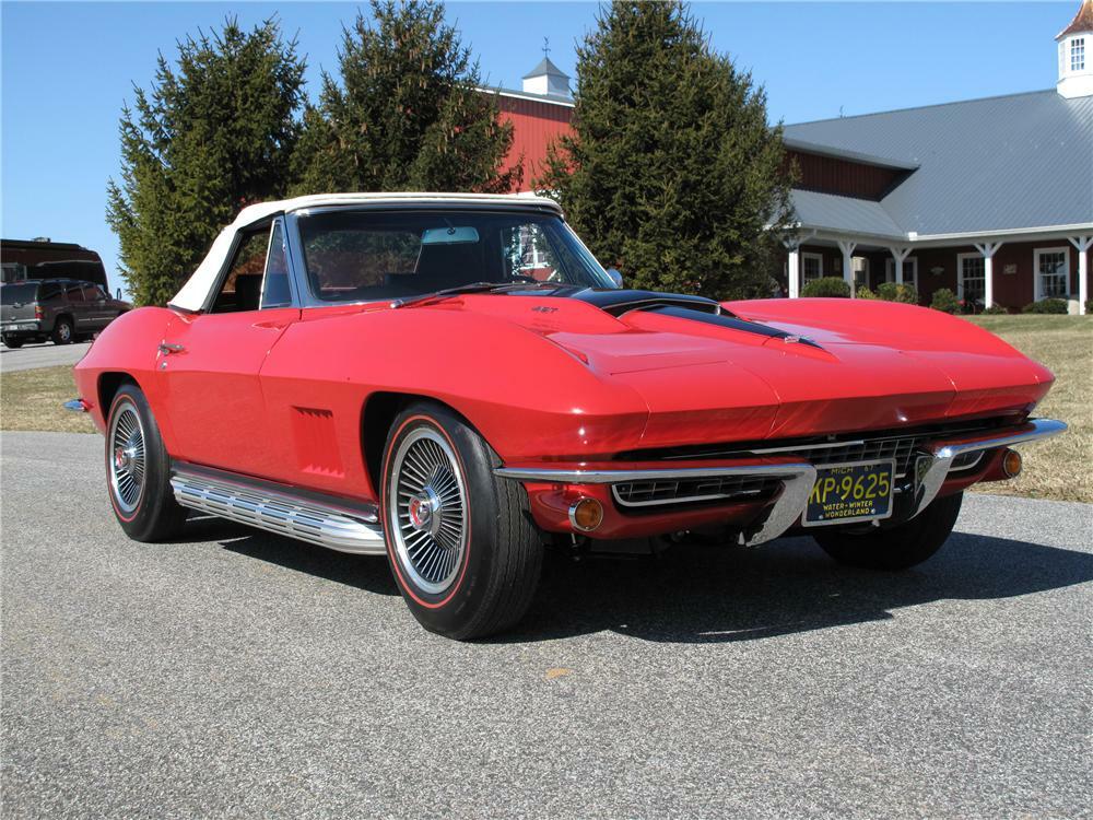 1967 CHEVROLET CORVETTE CONVERTIBLE - Front 3/4 - 89191