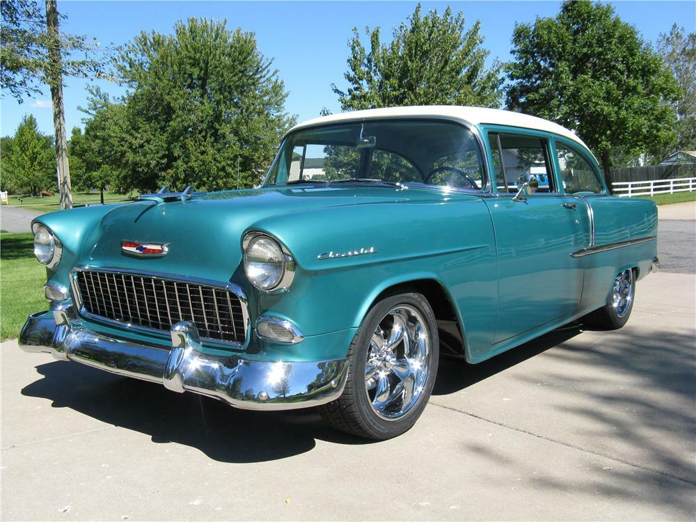 1955 CHEVROLET 210 CUSTOM 2 DOOR SEDAN - Front 3/4 - 93340