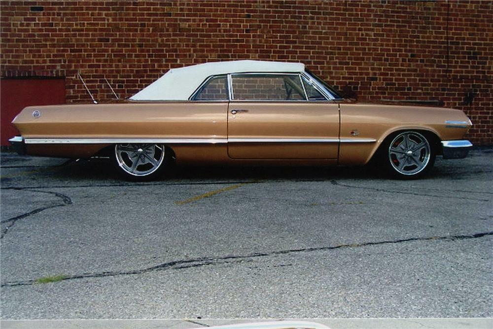 1963 CHEVROLET IMPALA CUSTOM CONVERTIBLE - Side Profile - 93447