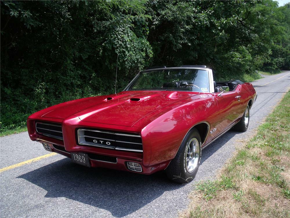 1969 Pontiac Gto Convertible 1969 Pontiac Gto Convertible Front 3 4 93450
