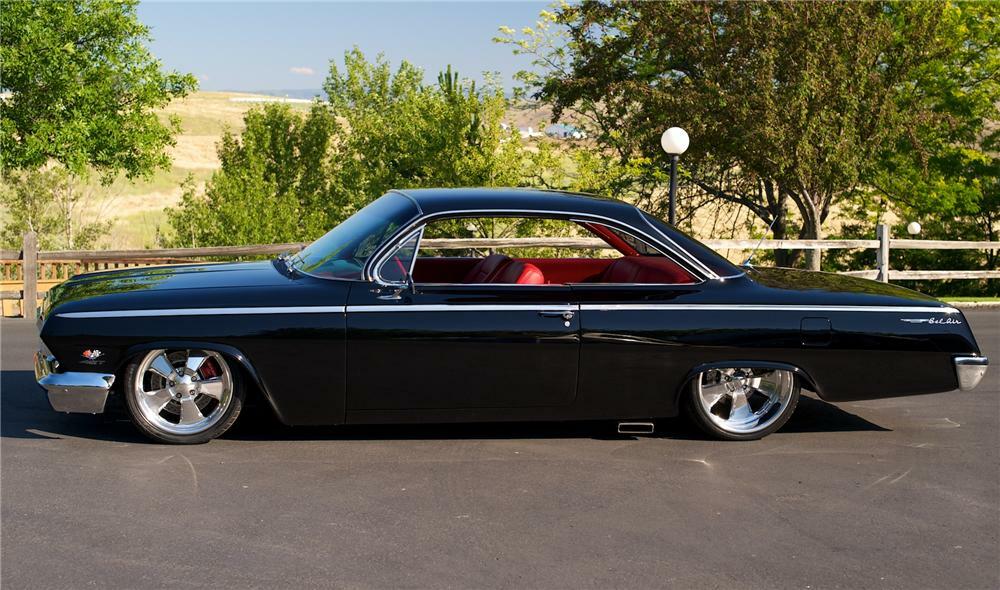 1962 CHEVROLET BEL AIR CUSTOM 2 DOOR BUBBLETOP - Side Profile - 94024