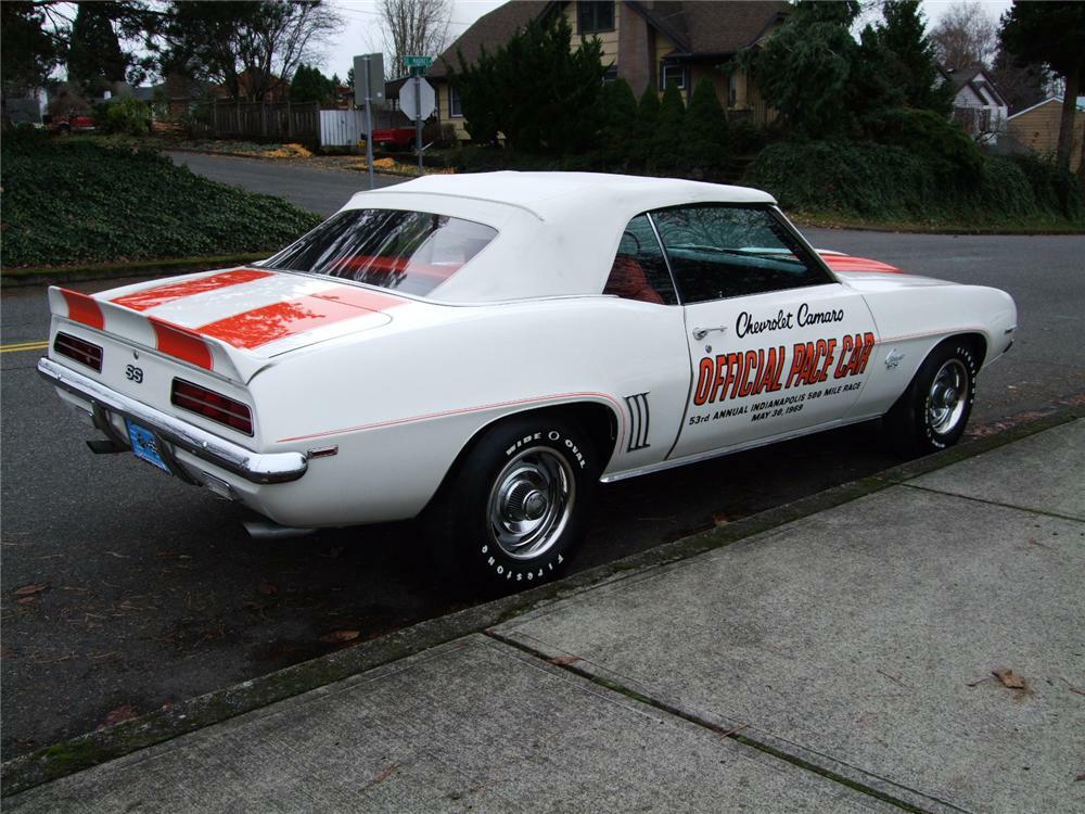 1969 CHEVROLET CAMARO INDY PACE CAR CONVERTIBLE - Rear 3/4 - 96124