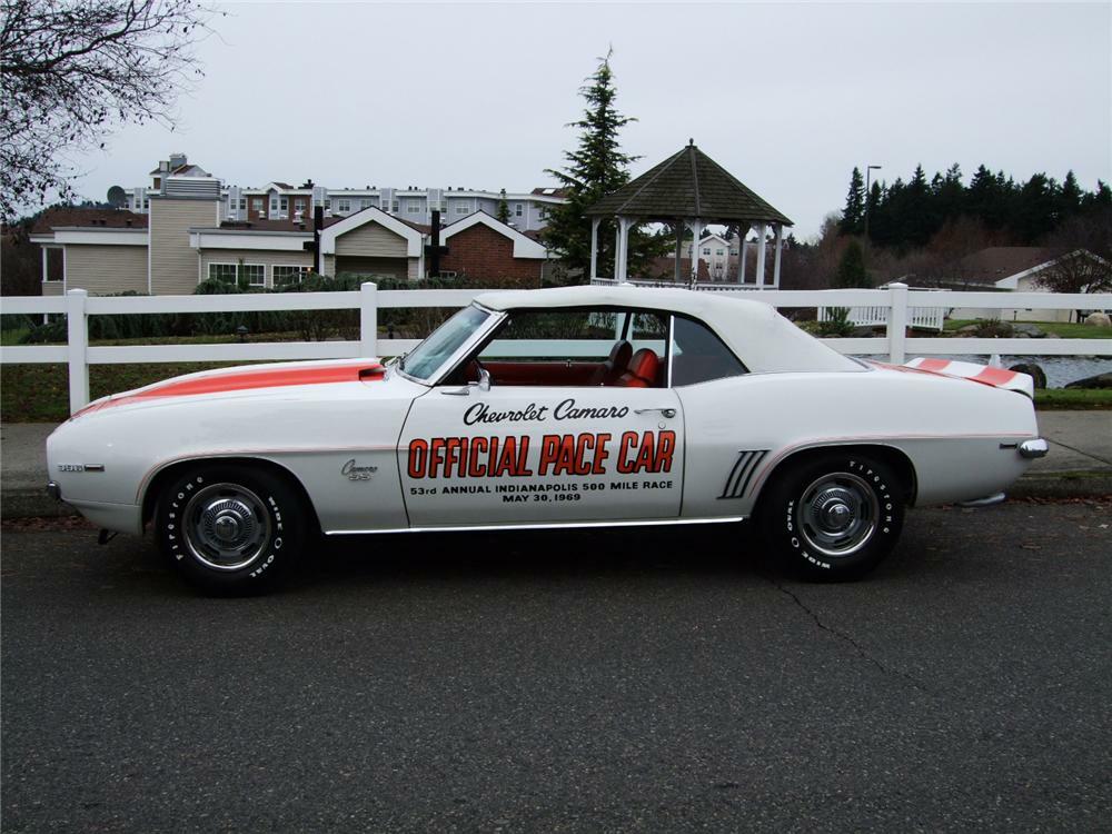 1969 CHEVROLET CAMARO INDY PACE CAR CONVERTIBLE - Side Profile - 96124
