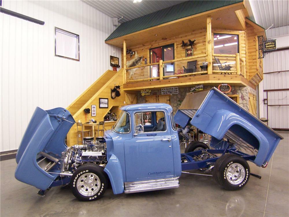 1956 FORD F-100 CUSTOM PICKUP - Side Profile - 96274