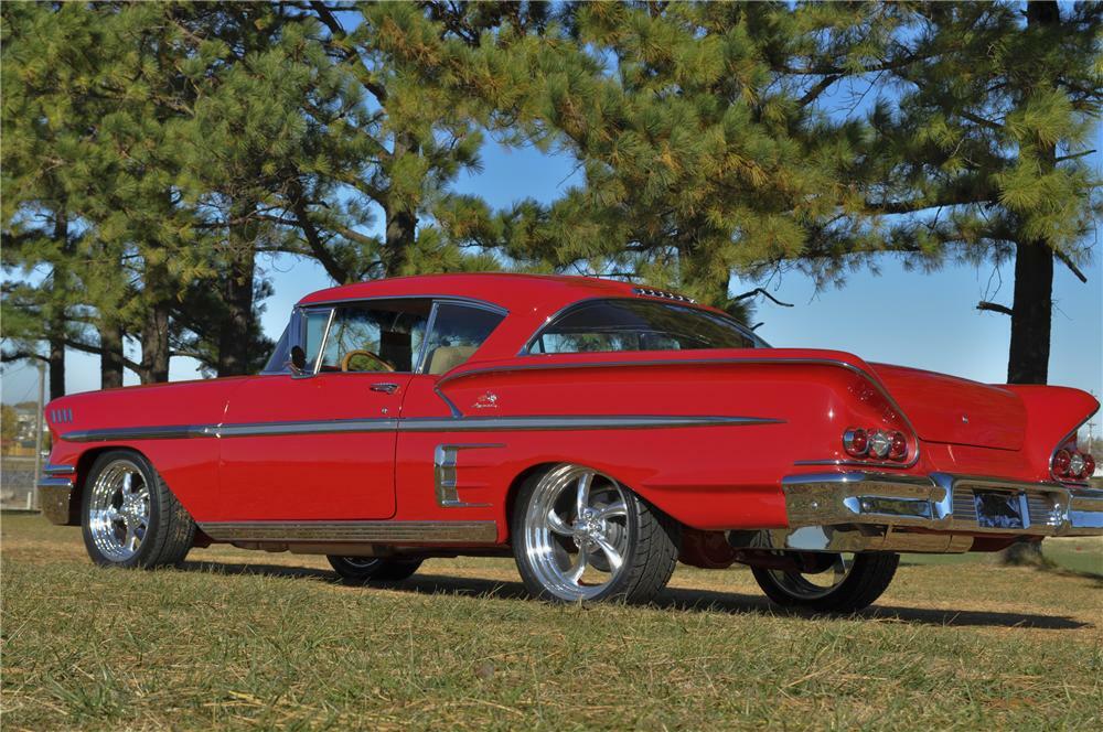 1958 CHEVROLET IMPALA CUSTOM 2 DOOR COUPE - Rear 3/4 - 96347