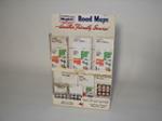 Interesting late 1950s Mobil Oil service station metal road map display/holder filled with Mobil maps. - Front 3/4 - 116557