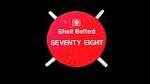 Neat Shell Belted Seventy Eight tin painted service station tire display sign. - Front 3/4 - 130841