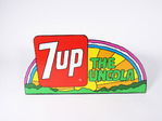 1971 7UP THE UNCOLA TIN SIGN  - Front 3/4 - 237568