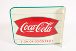 LATE 1950S-EARLY-60S "DRINK COCA-COLA" TIN SIGN - Front 3/4 - 253522