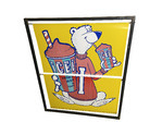 LATE 1960S ICEE COLDEST DRINK IN TOWN TIN SIGN - Rear 3/4 - 253560