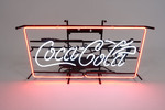 VINTAGE COCA-COLA SCRIPT NEON SIGN - Front 3/4 - 254377