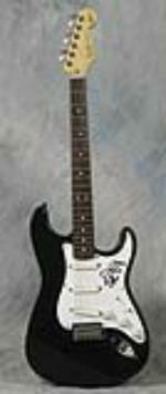 Jimmy Pages used and signed Fender Stratocaster guitar. RESERVE. - Front 3/4 - 47862