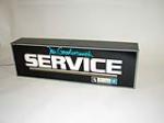 1970s GM Mr. Goodwrench Service single-sided light-up garage sign. - Front 3/4 - 82320