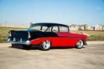 1956 CHEVROLET BEL AIR CUSTOM 2-DOOR POST - Rear 3/4 - 189312