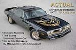 1977 PONTIAC FIREBIRD TRANS AM "SMOKEY AND THE BANDIT" PROMO CAR - Side Profile - 190067