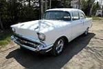 1957 CHEVROLET 150 CUSTOM 2-DOOR POST - Front 3/4 - 195539