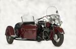 1948 INDIAN CHIEF MOTORCYCLE W/SIDECAR - Front 3/4 - 23689