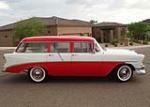 1956 CHEVROLET 210 4 DOOR STATION WAGON - Side Profile - 61107