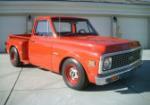 1972 CHEVROLET STEP-SIDE CUSTOM SHORTBED PICKUP - Front 3/4 - 61201