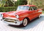 1957 CHEVROLET BEL AIR 2 DOOR HARDTOP - Front 3/4 - 65758