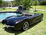 1957 CHEVROLET CORVETTE CUSTOM CONVERTIBLE - Rear 3/4 - 96143