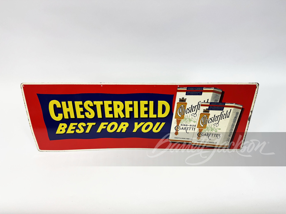 1950S CHESTERFIELD CIGARETTES TIN SIGN - Automobilia | Barrett