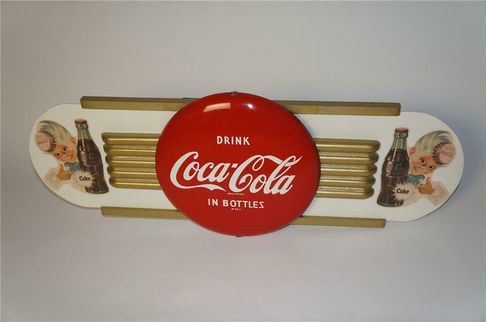 Gorgeous N.O.S. late 1940s-early 50s Coca-Cola Kay Display winged