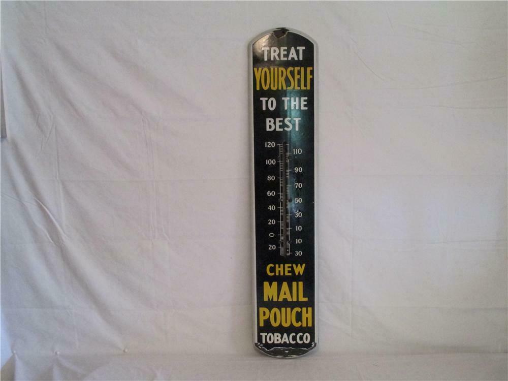Large over-sized 940 Chew Mail Pouch Tobacco porcelain thermometer. -  Automobilia | Barrett-Jackson Auction Company