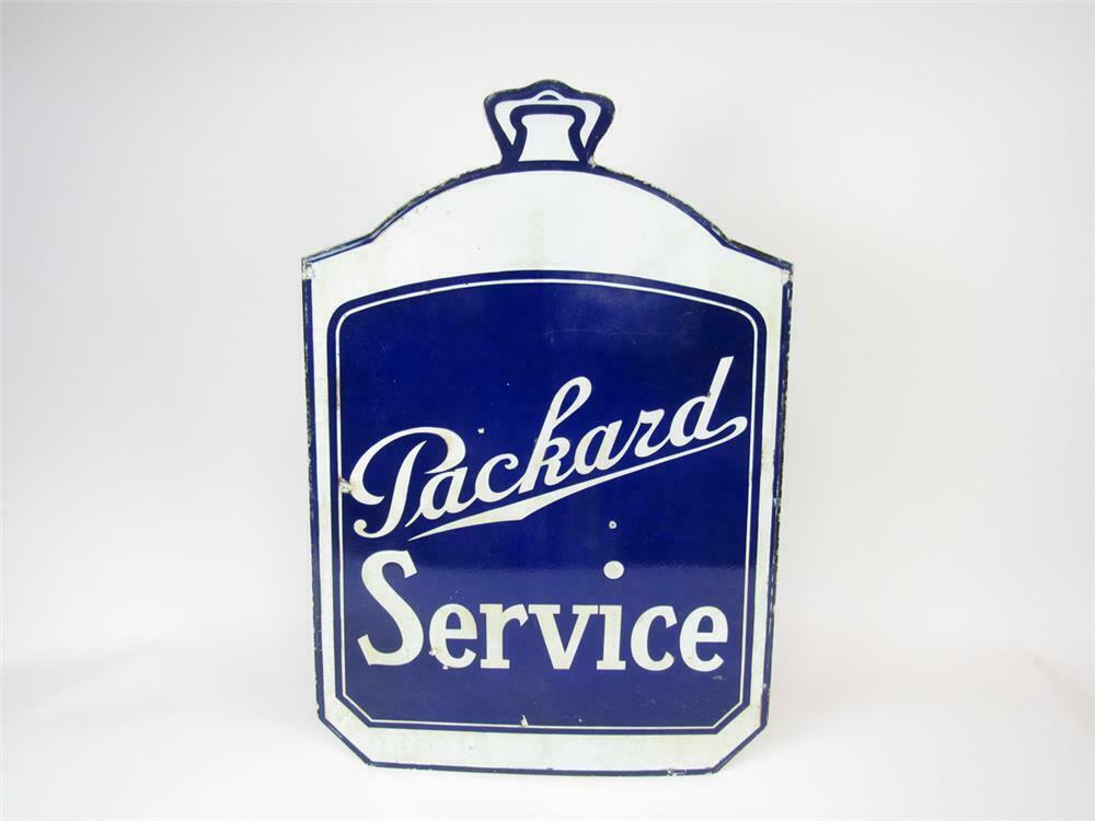 Delco Packard アメリカヴィンテージ看板 Rare 1930s Packard Service double-sided porcelain radiator-shaped